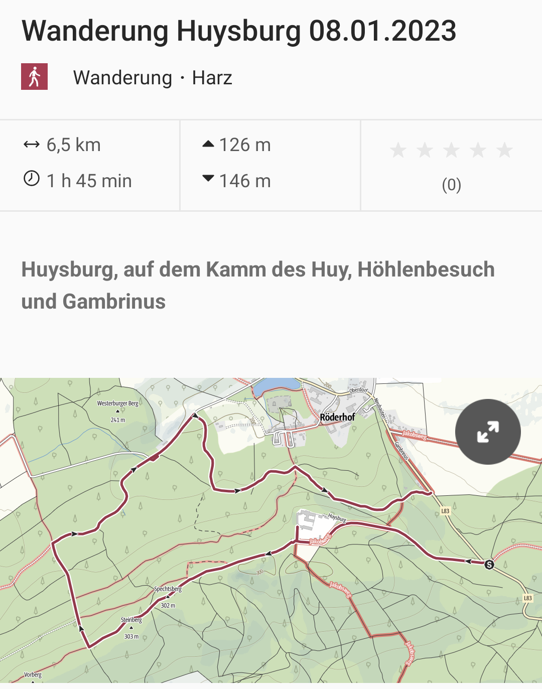Geplante Route