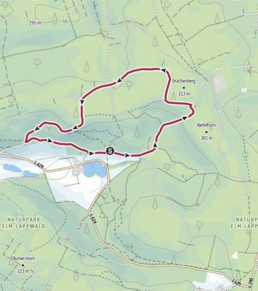 00 -Karte / Route für die Tour